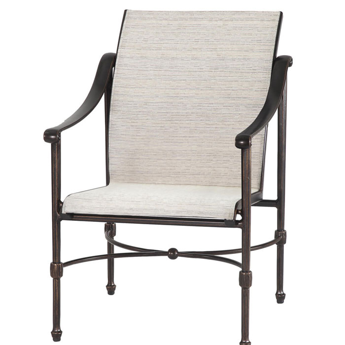 Morro Bay Cast Aluminum Sling Dining Chair by Gensun - Image 2